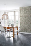 ESTAhome papier peint fleurs vintage sable beige et vieux rose - 139418-50 x 900 cm