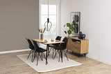 AC Design Furniture Emanuel Dining Chair, Polyester, Noir, L : 54 x l : 48,5 x H : 85,5 cm