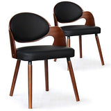 Menzzo Estel Chaises, P.U, Bois/Noir, 50,5