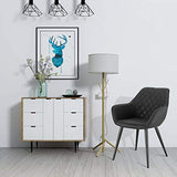 WOLTU BH231an-1,1 Chaise de Salle à Manger Moderne Chaise de Cuisine en Tissu Scientifique et métal,Anthracite