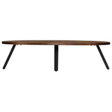 vidaXL Table Basse Teck Recyclé Massif Ovale Meuble de Salon Table de Canapé