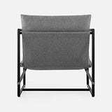 ZINUS Aidan Fauteuil d’exception style suspendu,Fauteuil avec structure en métal et coussins remplis de flocons de mousse, Montage facile sans outils,Fauteuil livré dans une boîte compacte, Gris clair