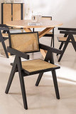 SKLUM Chaise en Bois avec Accoudoirs Lali Style Noir uni