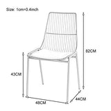 Amrai Chaises de Salle à Manger de Luxe Nordic Light - Siège en Cuir Blanc en métal doré, Chaises de Salle à Manger de Loisirs Tabouret de Bar pour Salon/Cuisine/vanité, Hauteur de l'assise: 43cm