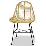 vidaXL Chaise de salle à manger 2 pcs Rotin naturel