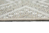 CARPETIA Tapis Sisal Intérieure & Extérieure Balcon Cuisine Terrasse Salle de Séjour - Motif À Losange - Beige crème Größe 140x200 cm