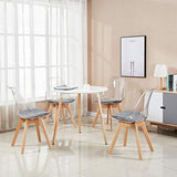H.J WeDoo Ronde Table de Salle à Manger scandinave Moderne Style rétro Blanche