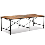 Wakects Bureau de Cuisine, Table de Salle à Manger, roulettes de Table en Bois, Style Industriel pour Restaurant, Maison