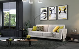 Menzzo Refresha Velours, Gris, Canapé : L220 x P86 x H86 cm