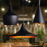 Unimall Suspension Noir E27 Métal Retro Luminaire Lampe Plafonnier Lumière éclairage de Plafond Aluminium en Forme de l'instrument