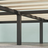 ZINUS 30 cm Mory Sommier plateforme en bois et en métal avec tête de lit en deux parties | Support à lattes en bois | Facile à monter | 180 x 200 cm | Marron