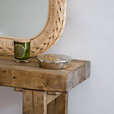 HANNUN - Table Console Zinek | Console Meuble d'entrée 120 x 85 Cm | Design Rustique | Table d'Appoint en Bois Massif d'Épicéa Recyclé Durable | Bout de Canapé pour l'Entrée Couloir Chambre Salon