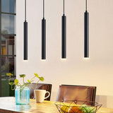 Arcchio LED Suspension Kammeron (Moderne) en Noir Métal e. a. pour Salon & Salle à manger (à 4 lampes,), Suspension, lampe, plafonnier, suspension