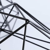 iDEGE Suspension Luminaire Retro E27 Lustre Plafonniers en Forme de Cage Lampe Suspension Vintage pour Salle à Manger, Salon, Chambre et Restaurant - Diamètre 20cm (Noir)