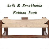 Tomile Wishbone Chaise en Y en bois massif et rotin naturel