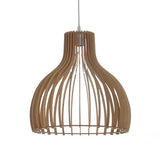 LUSSIOL, Luminaire Helsinki M, abat-jour design en lamelles de bois naturel, ampoule culot E27 x 60 W maxi, diam. 36 x H. 36 cm, câble blanc fourni, idéal pour salon, chambre, couloir, restaurant, bar