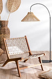 SKLUM Fauteuil en Bois de Teck Diama Brun Blé