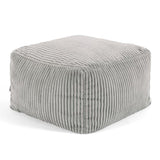 Icon Pouf en Velours Côtelé Theo, Tabouret Pouf de Salon, Repose-Pieds Gros