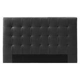 Designetsamaison Tête de lit capitonnée Noir 160 cm - Confort