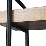 WOLTU Étagère de Rangement Bibliothèque en Bois et Métal à 5 Niveaux, Style Industriel 91x25,5x173 cm, Noir+ Chêne Clair RGB12hei