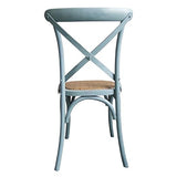 Boléro gg655 Chaises de salle à manger en bois avec dossier, Bleu (Lot de 2)