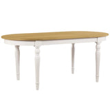 vidaXL Table de Salle à Manger Ovale Placage en Chêne Table à Manger Cuisine