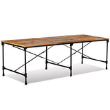 Wakects Bureau de Cuisine, Table de Salle à Manger, roulettes de Table en Bois, Style Industriel pour Restaurant, Maison