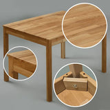 Krok Wood Table à Manger en chêne Tomas en Bois Massif (110 x 75 x 75 cm)
