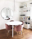 Nimara Chaise de Salle à Manger en Velours au Design scandinave | Chaises de Salle à Manger et chaises de Cuisine en Tissu | Chaise de Salle à Manger en Rose, Gris, Vert foncé et Bleu
