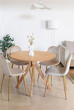 SKLUM Table à Manger Ronde en Bois (Ø100 cm) Sekiz Bois Naturel