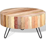 vidaXL Table Basse Bois de Récupération Massif Table d'Appoint Salon Canapé
