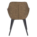 WOLTU BH251dbr-1,1 Chaise de Salle à Manger Moderne Chaise de Cuisine en Similicuir et métal,Brun Foncé
