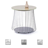 Interlink 50100160 Rivoli Table Basse Métal Cappuccino 50 x 50 x 50 cm