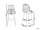 Beliani - Chaise de Bar - Preston - Acier, Noir