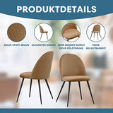 Albatros Capo Lot de 4 chaises de Salle à Manger avec Housse en Velours Marron – Design Vintage élégant avec Housse en Velours – Chaise rembourrée certifiée SGS – Chaise de Cuisine Moderne