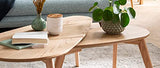 Miliboo Tables Basses gigognes scandinaves Bois Clair chêne (Lot de 2) ARTIK