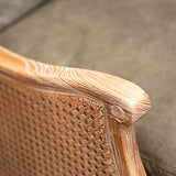 Amadeus - Fauteuil Christie cannage et Cuir