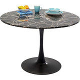 Table Schickeria 110cm Effet marbre Noir Kare Design