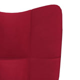 Toshilian Fauteuil avec Repose Pied, Fauteuils Chaise de Salon Fauteuil Relax Relax avec Tabouret Chaise de Relaxation avec Repose-Pied Rouge Bordeaux Velours