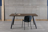 ambiato NB. Table à Manger en Panneau MDF Noir 160 x 90 cm Table de Cuisine