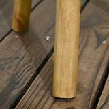 Outsunny Lot de 3 supports cache-pots à plantes lot de 3 étagères à fleurs support pots de fleurs sur pied trépied en bois et résine tressée rotin - bois naturel