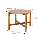 QULONG Table D'appoint Petite Table Basse D'appoint Ronde D'appoint pour Le Salon/La Chambre À Coucher/La Cuisine, Petite Table Basse Ronde,66.4x66.4x40cm