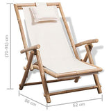 vidaXL Chaise de terrasse en Bambou