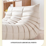 ISolay Canapé Chaise Technologie Portable Chaise Longue en Cuir, Design À 4 Plis, Canapé Moderne en Forme de Sac de Haricots, pour Salon/Chambre À Coucher, 175X70cm