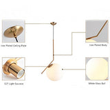 MZStech Moderne Mode Suspension Lampe Fer Verre LED Luminaire Suspension Boule Verre Vec Du Métal Doré (30CM)