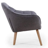 Paris Prix - Fauteuil Scandinave Matelassé taon 83cm Gris