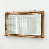 DECOCLICO Miroir rectangulaire en rotin Moka