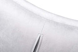 furnigo | Fauteuil design en forme d'oeuf, reproduction, intemporel, plusieurs couleurs, velours (gris clair)