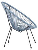 Lot de 2 fauteuils de jardin Veracruz - Acapulco - Bleu clair/gris - Pour intérieur et extérieur