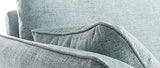 Miliboo Canapé scandinave 3 Places en Tissu Bleu Glacier et Bois Clair Creep